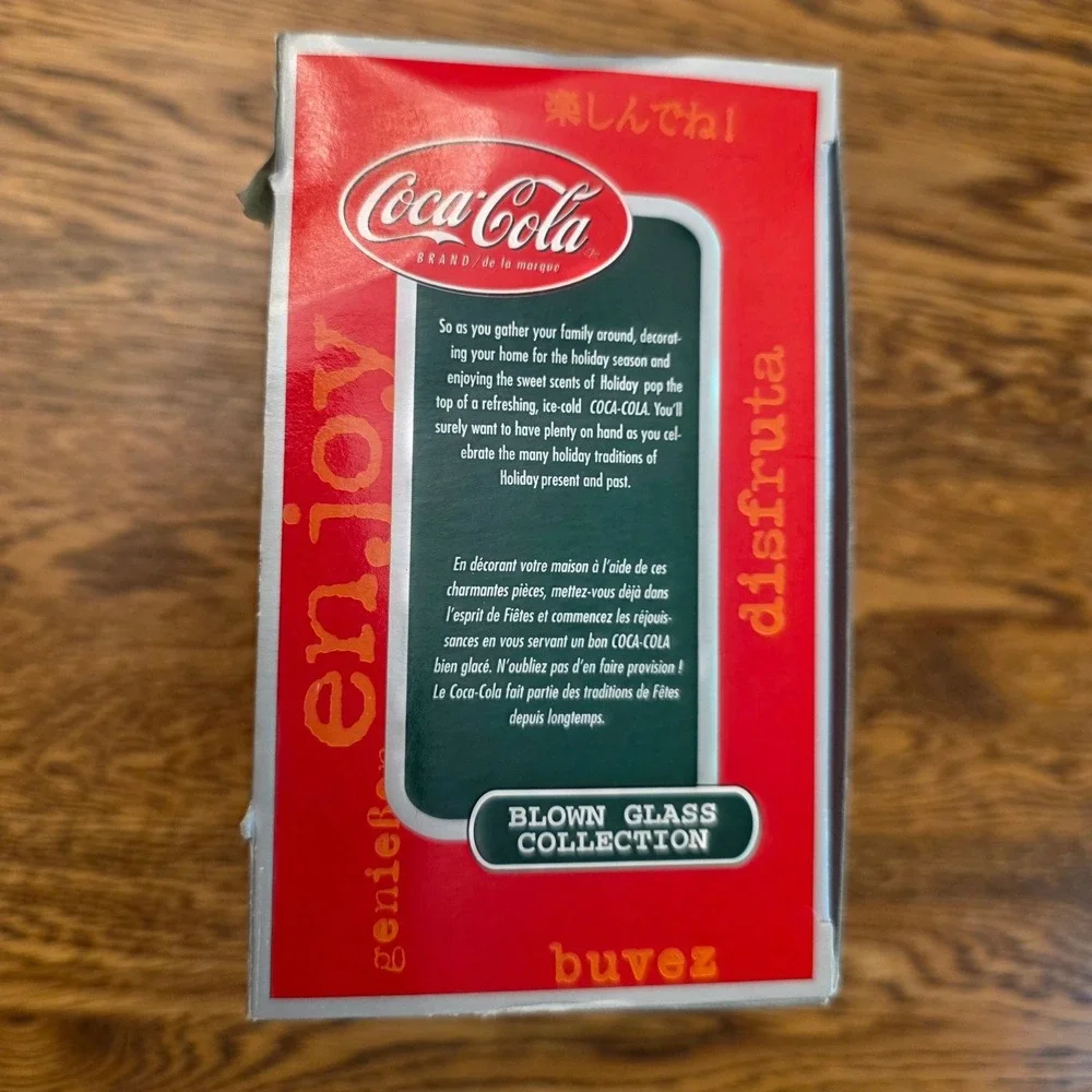 Coca-Cola Blown Glass Ornament 2000 Millennium Soda Glass Cavanagh New in Box